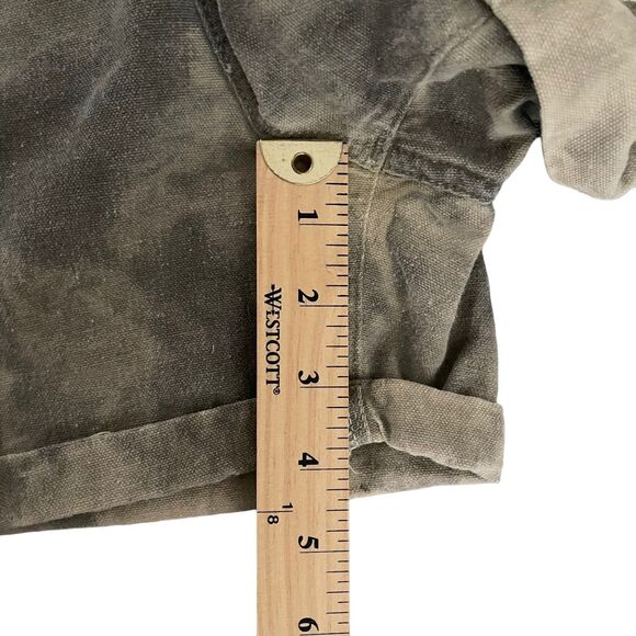 Ralph Lauren Denim Supply Cargo Shorts Womens Size 8 Green Bleached Wash Cuffed - Picture 9 of 11